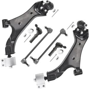 ASTRAPRO - Front End 6pc Suspension Kit for 2010-2017 Chevy Equinox GMC Terrain 2 Lower Control Arms w/Ball Joints 2 Sway Bar Links 2 Outer Tie Rods 2011 2012 2013 2014 2015 2016 Replacement