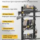 CVLIFE Gun Rack for Wall, Indoor Gun Rack Wall Mount with Shelf & Accessory Panel, Horizontal Heavy-Duty Gun Display Holder for Rifle/Shotgun, Gear Wall Mounted