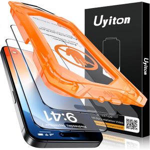 Uyiton for iPhone 15 Pro Max Matte Screen Protector, Anti-Fingerprint [Easy to Install] Anti-Reflection Shatterproof Full Coverage [Case Friendly] Anti-Glare 9H Tempered Glass Screen Cover, 2 Packs