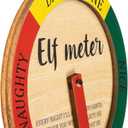 4 x Elf Meter Funny, Unique Ornament with Naughty or Nice Arrow, Holiday Decor, Funny Gifts for Friends Coworker Family, Elf Meter Decoration for Tree, Christmas Ornaments Decoration