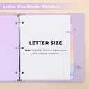 SKYDUE 8 Tab Write & Erase Plastic Dividers for 3 Ring Binders, 2 Sets
