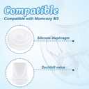 12 Pcs Breast Pump Replacement Parts for Mom Cozy M5, 8 Duckbill Valves and 4 Silicone Diaphragms, Breastfeeding Essentials Kit Compatible with Momcozy M5 Breast Pump Accessories
