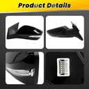 Left Driver Side Mirror Assembly Compatible with Elan-tra 2011 2012 2013 Heated & Turn Signal Light & Manual Folding and Power Glass 876103Y000 HY1320179 Gloss Black (6 Pins) (Left)
