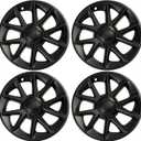 Hubcaps Wheel Covers Compatible with Tesla Model 3 Hub Cap Replacement for Tesla Wheel Caps 18 Inch Protector Cover Kit 4PCS Matte Black