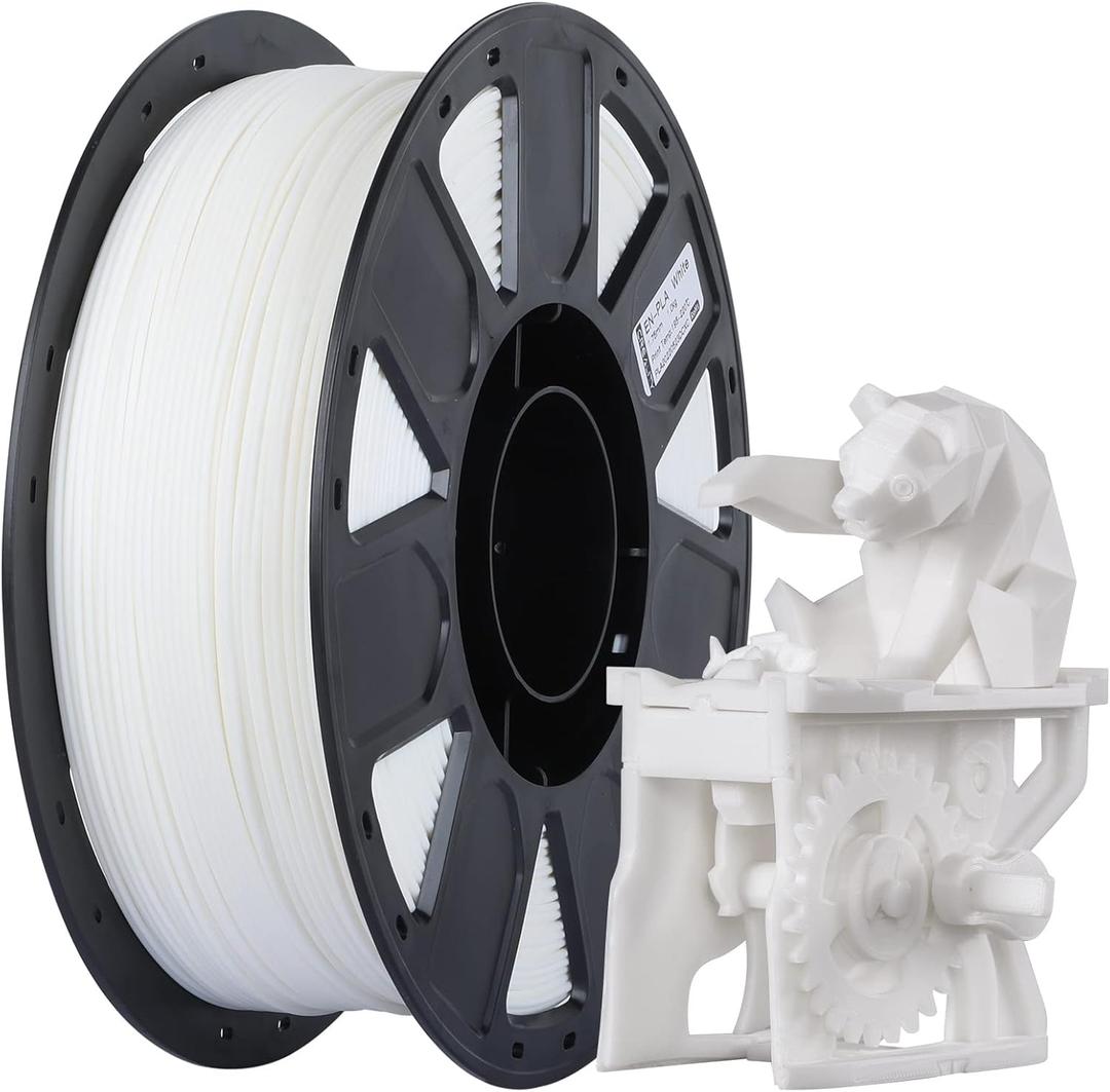 Creality 3D Printer Filament 1.75mm, Ender PLA Filament No-Tangling Smooth Printing Without Clogging No Warping, Fit Most FDM 3D Printers, 1kg Spool, Dimensional Accuracy +/- 0.02mm, White
