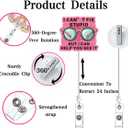 2 x Funny Badge Reel Retractable for Nurse I Can't Fix Stupid But I Can Help You See It Nursing Badge Holder with Alligator Clip Cute Healthcare LPN RN CNA LPN Medical Badge Clip ID Card Accessories