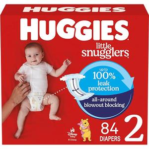 Huggies Size 2 Diapers, Little Snugglers Baby Diapers, Size 2 (1218 lbs), 84 Count,