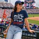 Baseball Mom T-Shirt Women Baseball Shirt Graphic Top for Daily (Gray, XXL)