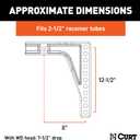Curt Manufacturing 17132 Weight Distribution Hitch Replacement Shank (fits 2-1/2" Receiver, 8" Drop)
