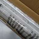 UNISHADES no Drill Cordless Roman Shades for Windows, 46" W 64" H - 100% Blackout - Linen - Beige