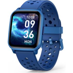 Kids Smart Watch, Smart Watch for Kids 4-16 Years Old with Sleep Mode, 19 Sports Mode, Pedometer, Birthday Gift for Boys Girls, Blue