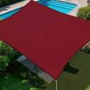 E&K Sunrise 10' x 13' Waterproof Sun Shade Sail Outdoor Rectangle Canopy Shade Cover UV Block for Pergola Patio Backyard Garden Deck (Red)