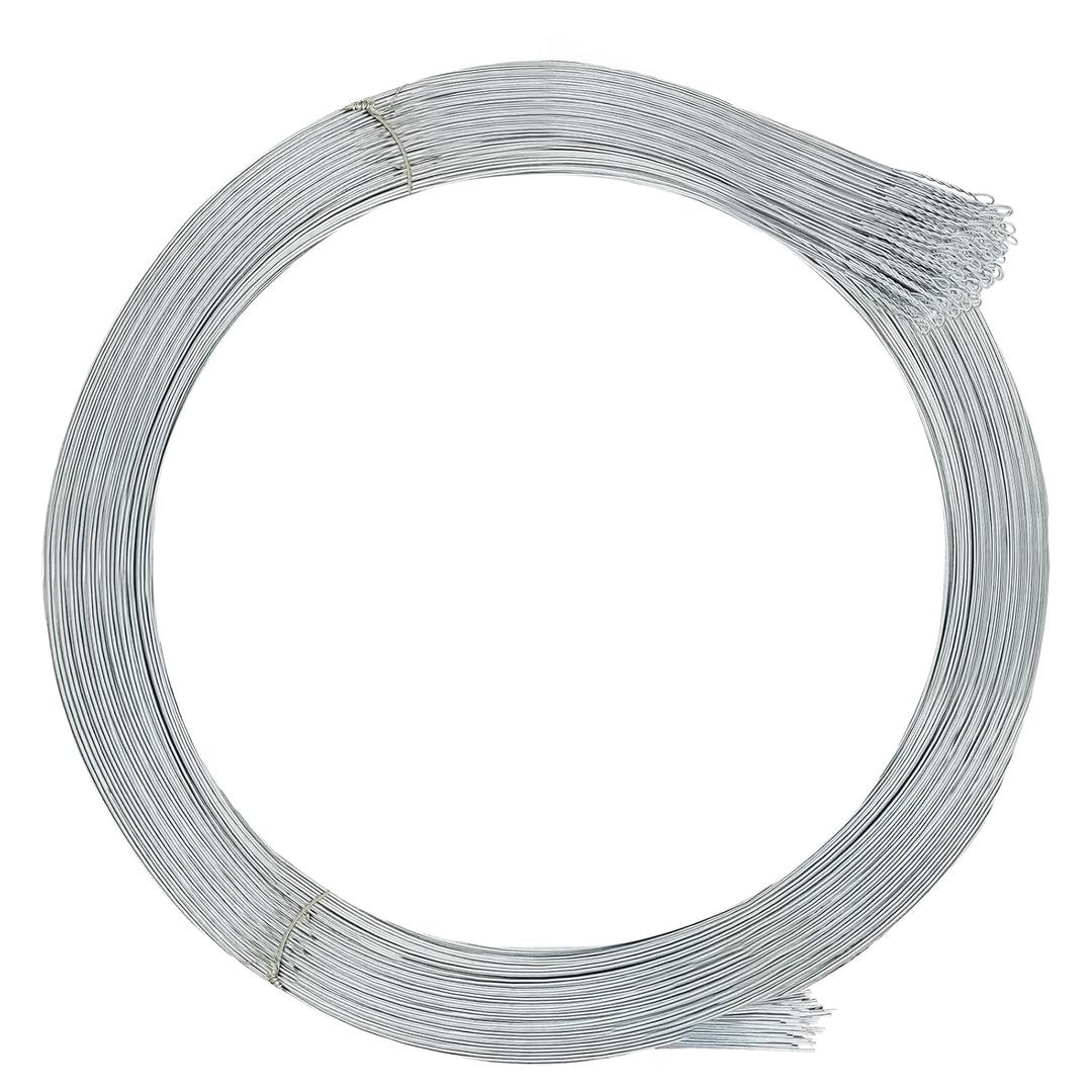160 Roll Baling Wire 14 Gauge 14 Feet, Multi Purpose Galvanized Steel Wire Bulk Bundle Single Loop for Packaging Tie Cardboard Paper Textiles Plastic