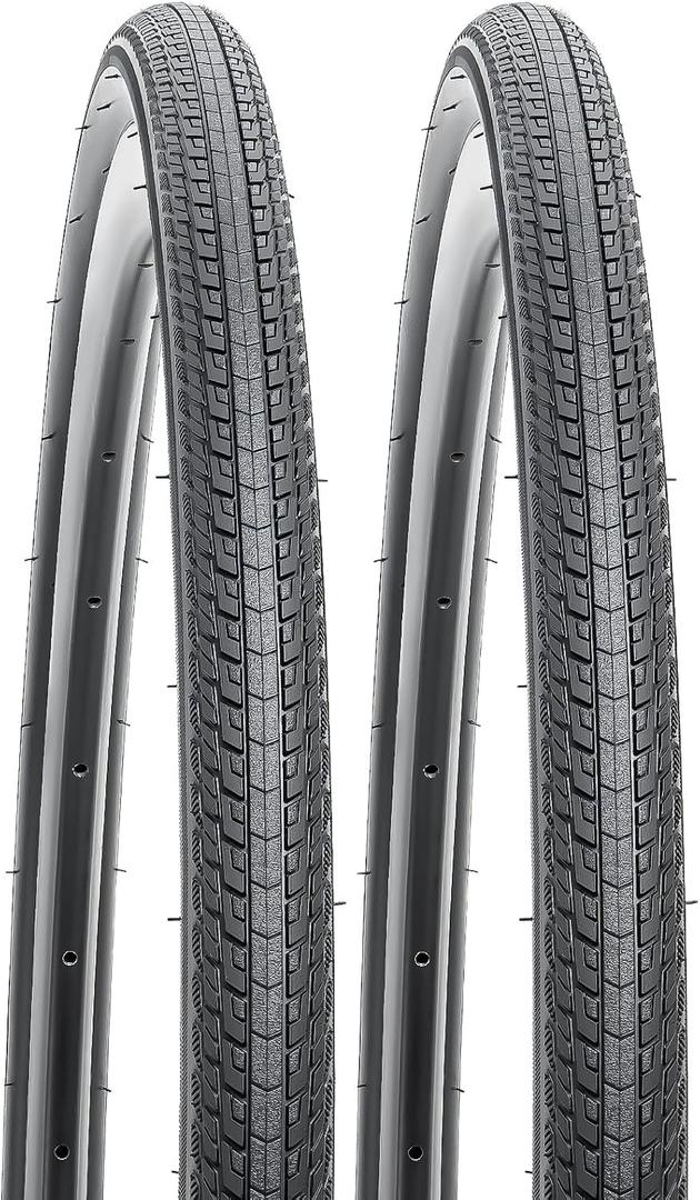 YUNSCM 2-PCS 700C Bike Tires 700x32C 32-622 Compatible with Road Bike 700x30C 700x31C 700 x 32C 700x33C 700x34C Bicycle Tires (Y-1317)