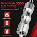 Inner CV Axle Puller Removal Tool with Slide Hammer & 48mm 63mm CV Joint Fork Adapter, Front Wheel Drive Axle Puller Slide Hammer Set (6pcs Set with eva Box)