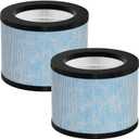 DH-JH01 True HEPA Replacement Filter Compatible with AROEVE MK01 MK06 MG01JH, TZ-K1 and Kloudi DH-JH01 Air Cleaner Purifier, Pack of 2