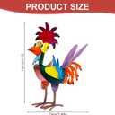 Metal Rooster Yard Statue, Wacky Outdoor Garden Statues, Metal Rooster Yard Garden Decorations Statues, Chicken Ornaments Yard Art for Backyard Patio Lawn Decorations, Gifts for Chicken Lovers (A)