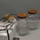 mustry Glass Drink Dispenser for Parties, 1 Gallon Beverage Dispenser with Stand and Spigot Solid Stainless Steel, Used as Lemonade Dispenser Sun Tea Jar Kombucha Jar, Set of 2