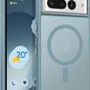 BENTOBEN for Google Pixel 7 Pro Case [Compatible with Magsafe] Translucent Matte Magnetic Pixel 7 Pro Case Slim Shockproof Women Men Protective Phone Cases for Google Pixel 7 Pro 6.7", Grey Blue