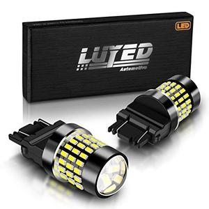 LUYED 3157 LED Bulb Turn Signal Light 1800 Lumens Super Bright 3056 3156 3057 3057K 3157 4157 LED Bulbs with Projector for Tail Lights Backup Reverse Lights,Xenon White, Pack of 2