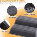 CiWiVOKi 2-Step Modular Dog Ramp - Portable Non-Slip Stairs for Small Dogs with High Support, 9.5" D Lightweight Plastic Pet Steps Fits Staircase Indoor, Ideal for Elderly Injured Pets (6-Pack, Grey)