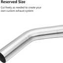 A-KARCK Exhaust 45 Degree Tube 3.5" OD, Stainless Steel Exhaust Pipe Mandrel Bend, Custom Your Own Exhaust System