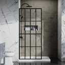 Goodyo 34" X 72" Shower Door Clear Tempered Glass Framed Shower Screen Walk-in Black Finish