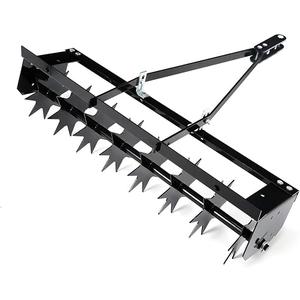 TC- Tow Spike Aerator Black 32 inches Double Tow-Behind Bar Lawn Aerator