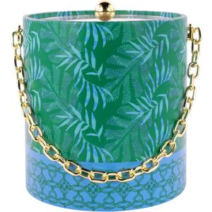 Lilly Pulitzer Ice Bucket with Gold Handle, Double Wall Ice Holder, Ice Container with Lid, Acrylic Ice Bucket for Cocktail Bar and Outdoor Parties, It's a Jungle Out There Lilly Pulitzer Ice Bucket with Gold Handle, Double Wall Ice Holder, Ice Container with Lid, Acrylic Ice Bucket for Cocktail Bar and Outdoor Parties, It's a Jungle Out There