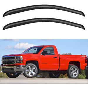 Window Visors Rain Guards for 2014-2018 Chevy Silverado/GMC Sierra 1500 Regular Cab, Out-Channel Window Vent Wind Deflectors Visors Shades for 15-19 Silverado/Sierra 2500HD 3500HD, 2PCS