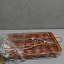 Brownie Pan with Dividers Baking Tray All Edges-Only - Bite Size Baking Steel Corner Brownies Pan with Cutter, Makes 18 Pre-cut Brownies Perfect All at Once - 12 X 8 X 1.6 Inches