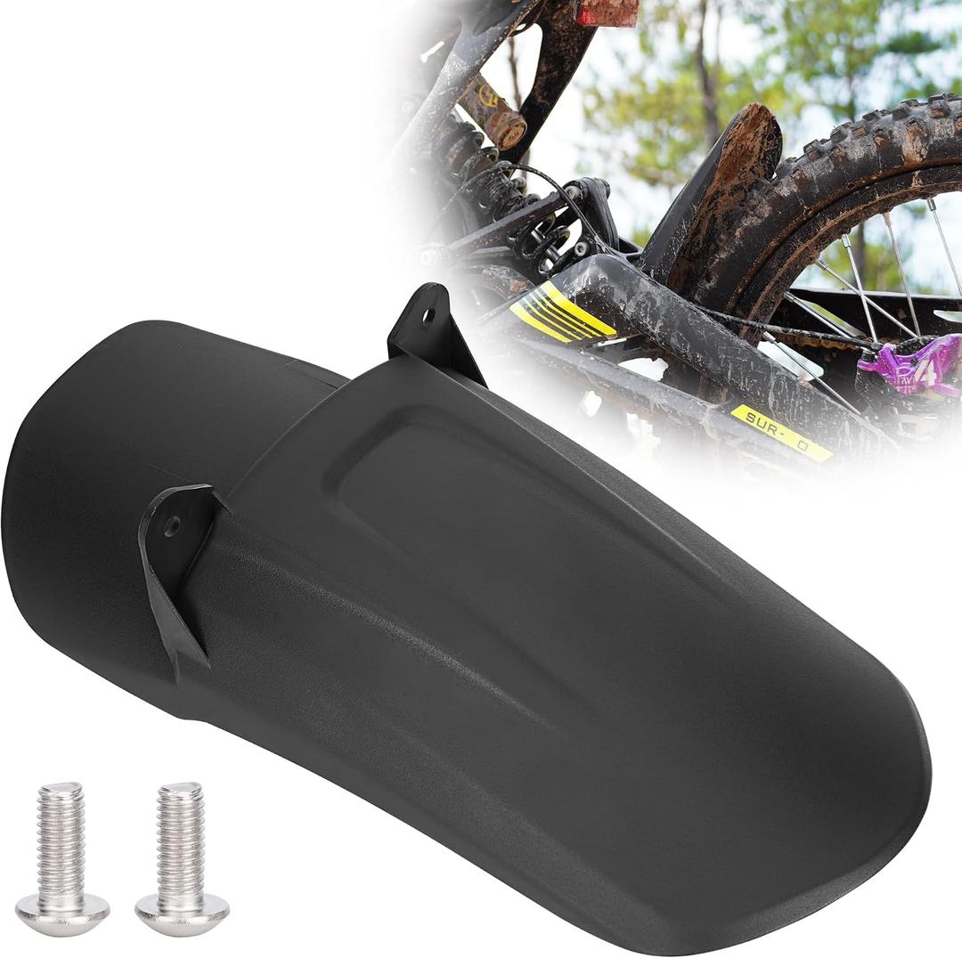 RUTU Rear Fender for Sur ron,Electric Motorcycle Wheel Mudguard, Shock Absorber Fender for SurRon Light Bee X/S Segway X260 Electric Dirt Bike Plastic, Black