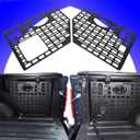 Truck Bed Molle Panel Side Mount Storage Rack Rear Trunk Interior Carrier Cargo Luggage Organizer Horizontal Slot Black Compatible with Ford F150 2022 2023 2024 2025, 67 Inches X 78.5 Inches