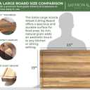 Saffron & Sage Extra Large Wood Cutting Board - Thick 23 x 17 x 1.5 Inch Acacia Wooden Cutting Boards for Kitchen use with Deep Juice Groove, Reversible Chopping Board Doubles as a Charcuterie Board