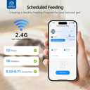 PAPIFEED Automatic Cat Feeder 2 Cats, 2.4G WiFi Cat Food Dispenser with App, 7L Slow Feeder Timed Cat Feeder for Dry Food, 10 Meals/Day, 12 Portions/Meal, Smart Pet Feeder for Small Dog
