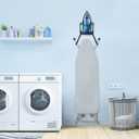 ORLESS Over The Door/Wall Mount Ironing Board Hanger, Laundry Room Iron and Ironing Caddy Board Storage Holder, Black