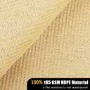 12'x20' Sun Shade Sail Sand Large Rectangle Canopy Sail Shade Cloth for Patio Garden Outdoor Backyard