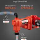 VEVOR Fuel Transfer Pump 110V, 15 GPM 57 L/min, AC Electric Oil Transfer Pump, with Auto Shut-Off Fuel Nozzle & Discharge Hose, High Flow Kit for Gasoline, Diesel, Kerosene, Biodiesel, Ethanol Blends