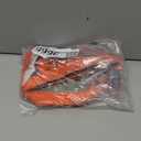 haoyueer Martingale Dog Collar with Stainless Steel Chain and Leash Set, Martingale Collar with Reflective, 5FT Double Handle Dog Leash Padded, Adjustable for Medium Large Dogs (L, Orange)