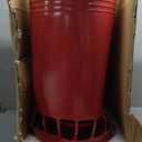 Solution4Patio 65 LB Large Chicken Feeder No-Waste, Portable Gravity Chicken Feeder Automatic, Dispenser, 16 Feeding Ports Poultry Feeder, Hen Coop (Red)