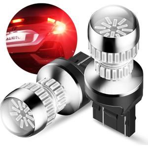 AUXITO 7440 7443 LED Strobe Brake Lights Bulbs, Red Flashing Stop Light, Super Bright T20 W21W 7441 7444 7443R Flashing Strobe Blinking LED Tail Light Bulbs, Pack of 2