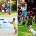 UFO Magic Balls, Portable Pet Toy Flying Saucer Ball, Creative Doggy Disc Ball Stomp, Decompression Flying Flat Throw Dog Balls Toy for Childrens Kids Sports, Outdoor Games(Blue)