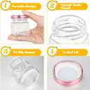 Nuogo 100 Pack 1.5oz Mini Hexagon Glass Jars Bulk for Wedding Small Honey Jars with Lids for Spice Canning Mason Gifts Candy Honey Wedding Party Favors DIY Crafts (Pink)