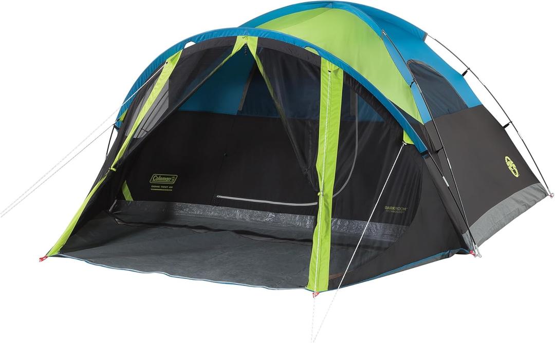 Coleman Carlsbad Dark Room Tent with Screened Porch 4 Person Tent Blocks 90% of Sunlight to Keep Inside Cool Weatherproof with Easy Setup Made of PFAS-Free Materials, Size: PFAS-Free