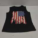 American Flag Tank Tops Women Patriotic Shirt USA Flag Stars Stripes Print Sleeveless T-Shirt 4th of July Tee Tops,M