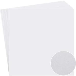 Fuyoooo 100 Sheets of Artist Teabag Paper for Mixed Media Art 16.5''x16.5'' Large Wet Strength Tissue White Handmade Paper DIY Art Craft Supplies for Printmaking Collage Cyanotype Painting