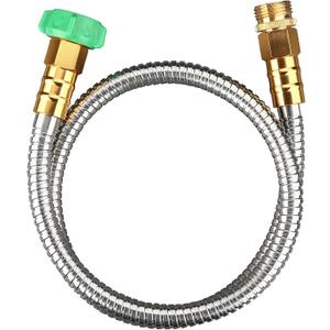 BEAULIFE 304 Stainless Steel Metal 3FT Short Garden Hose 3 Feet Flexible, Portable & Lightweight Kink Free Garden Water Outdoor Hose