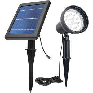 SUNLONG Solar Spotlights Outdoor Waterproof Bright Solar Wall Light Led Security Flood Light Solar Powered for Flag Patio Front Door Driveways-Automatically Activates at Dusk to Dawn (White)