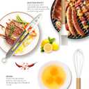 oannao Silicone Cooking Utensils Set - 446F Heat Resistant Silicone Kitchen Utensils for Cooking,Kitchen Utensil Spatula Set w Wooden Handles and Holder for Non-Stick Cookware (Cream White)