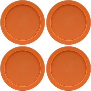 Replacement Lid for Pyrex 6" Storage Plastic Cover 4 Cup Bowl 7201-PC Orange (4-Pack)